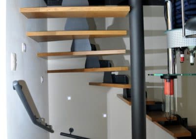 Escalier sur mesure - Escalier en en bois et aluminium