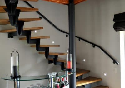 Escalier sur mesure en bois et aluminium - Alain Rosen