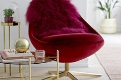 Fauteuil relax Bloomingville rouge